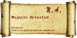Mojszin Arisztid névjegykártya